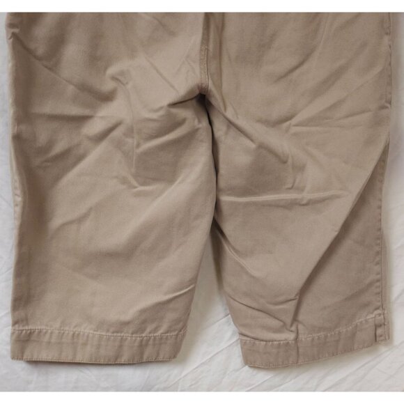Liz Claiborne Audra Womens 12 Beige Khaki Mid Rise Cotton Capri Pants 32X16 - Picture 10 of 12